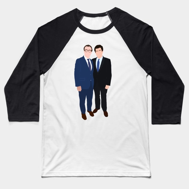 Pete and Chasten Buttigieg Baseball T-Shirt by GrellenDraws